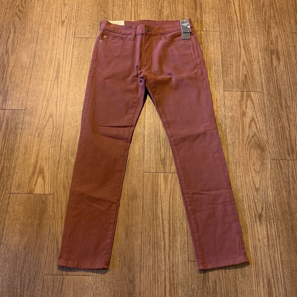 Abercrombie & Fitch Women's Skinny Pants in Burgundy
